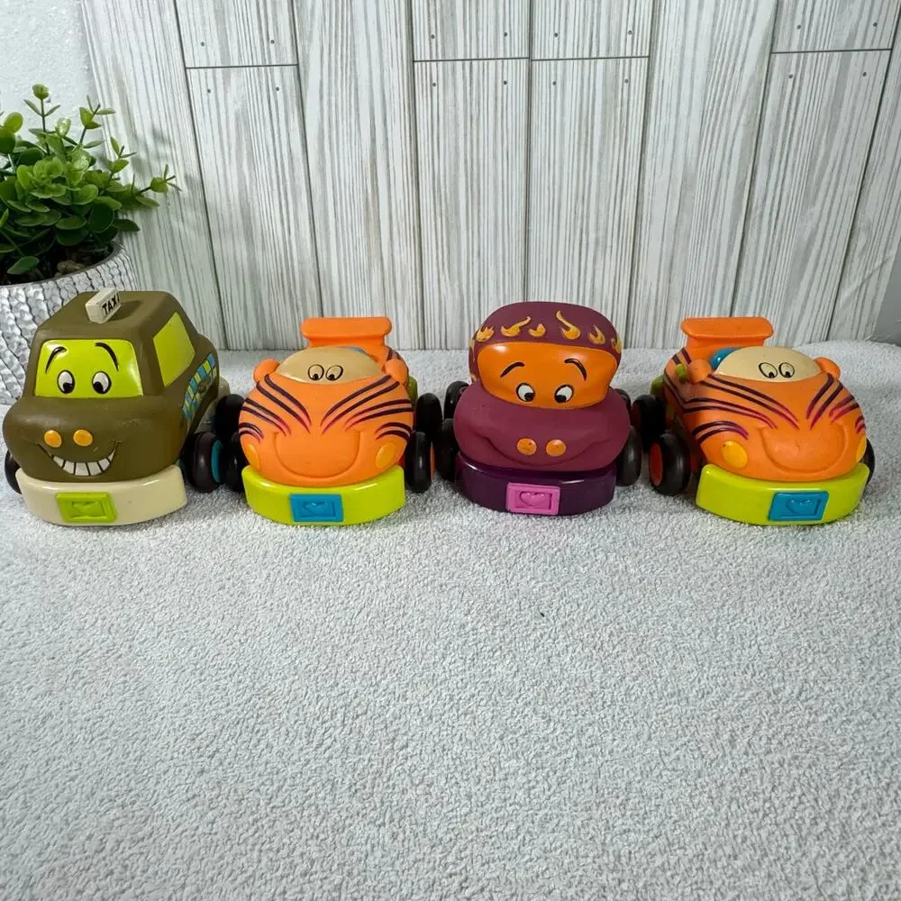 B. toys – Soft Vehicles Pull Back‎ Cars – Durable and Safe Toy Cars for Toddlers